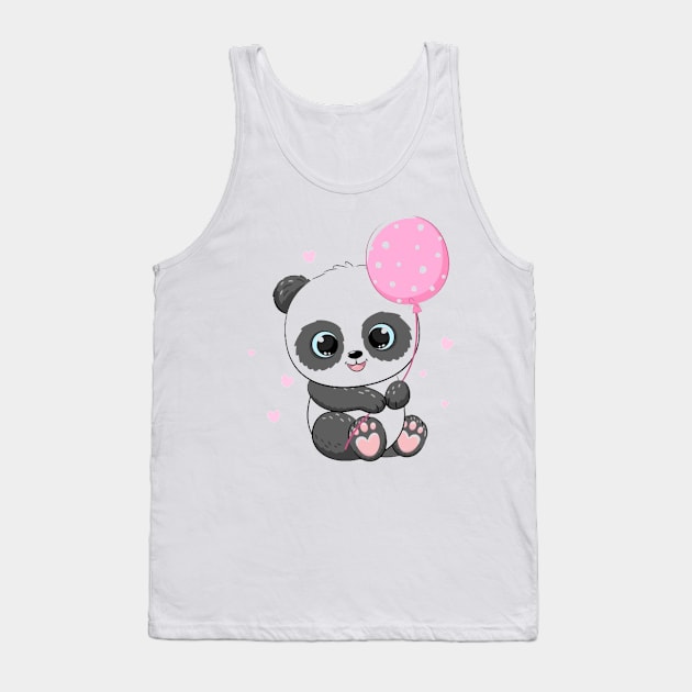 panda balloon Tank Top by World Famous Pandas